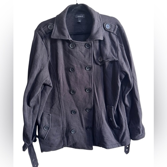 torrid Jackets & Blazers - Torrid Black Peacoat Jacket Size 1 plus size